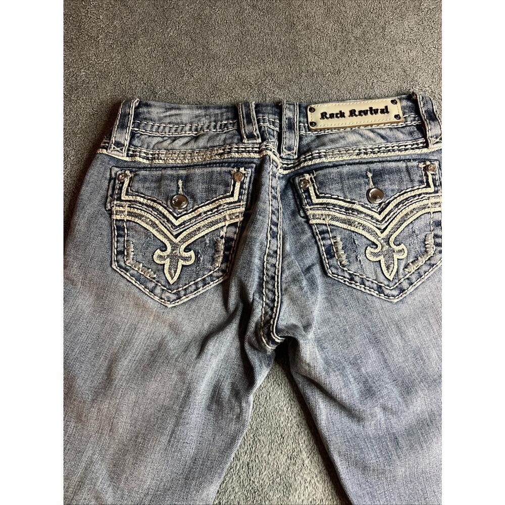 Rock Revival Donna Boot Cut Jeans Low rise Light Wash Size 26 B206 - Picture 16 of 16